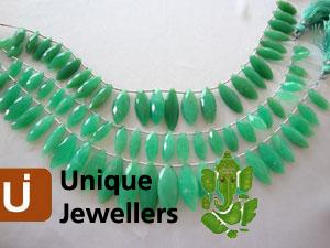 Crysoprase Faceted Marquise Beads