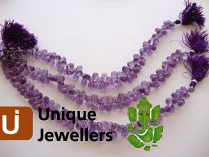Amethyst Faceted Drop Beads
