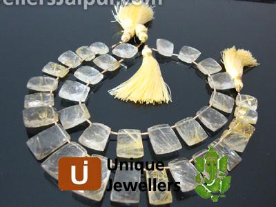 Golden Rutail Faceted Tie Beads