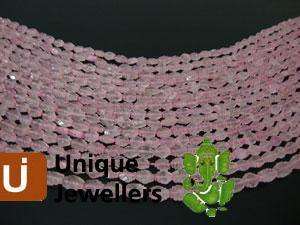 Rose Quartz Cut Carved Oval Beads