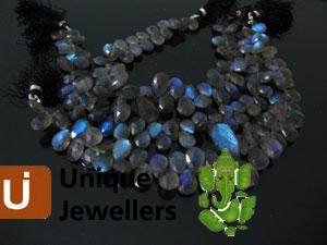 Labradorite Briollete Pear Beads