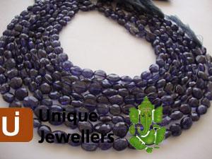 Iolite Faceted Oval Beads