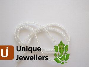 White Diamond Faceted Roundelle