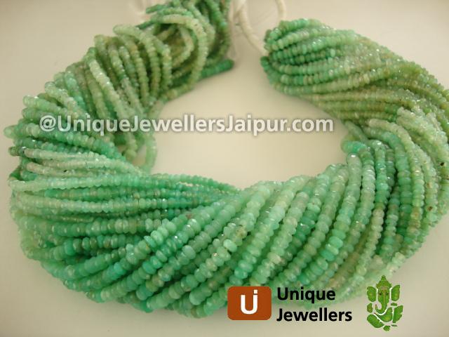Crysoprase Faceted Roundelle Beads