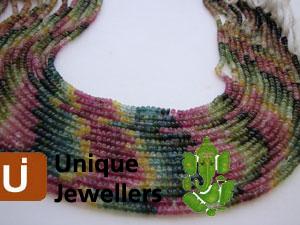 Multi Turmuline Faceted Roundelle Beads