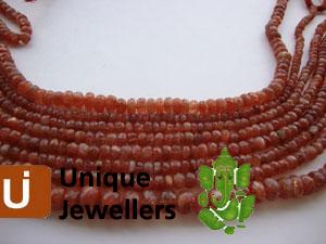 Sunstone Faceted Roundelle Beads