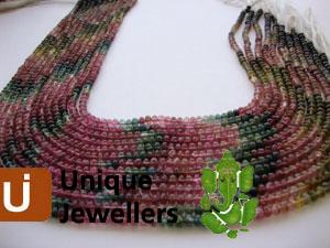 Multi Turmuline Plain Roundelle Beads