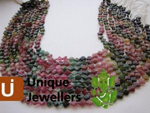 Multi Turmuline Plain Kite Beads