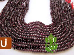 Garnet Plain Button Beads