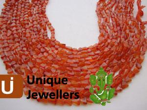 Carnelian Plain Triangle Beads