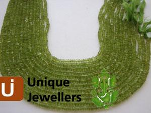 Peridot Plain Button Beads