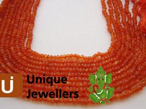 Carnelian Plain Button Beads