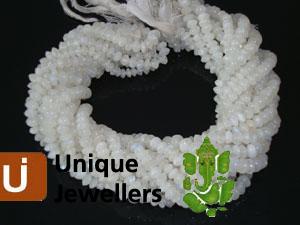 White Rainbow Plain Button Beads