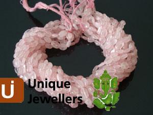 Rose Quartz Plain Oval Beads