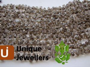 Smokey Plain Drop Beads