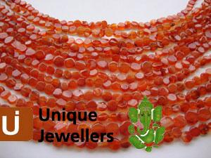 Carnelian Plain Coin Beads