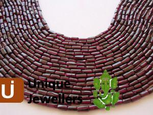 Garnet Plain Tube Beads