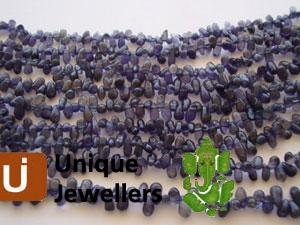 Iolite Plain Drop Beads