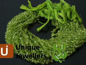 Peridot Plain Drop Beads