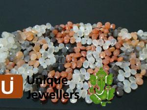 Multi Moonstone Faceted Pear Beads