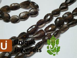 Smokey Faceted Nugget Beads