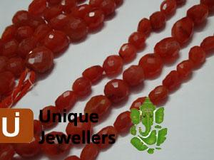 Carnelian Faceted Nugget Beads