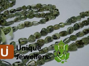 Moss Prenite Plain Nugget Beads