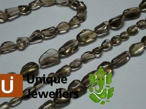 Smokey Plain Nugget Beads