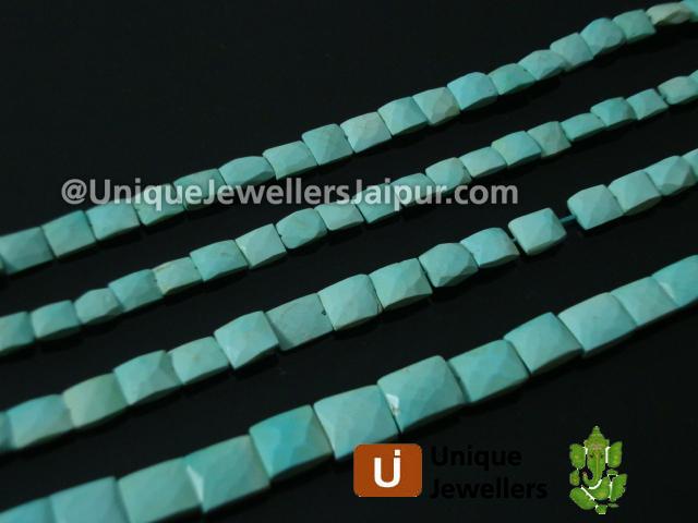 Sleeping Beauty Turquoise Faceted Chicklet Beads