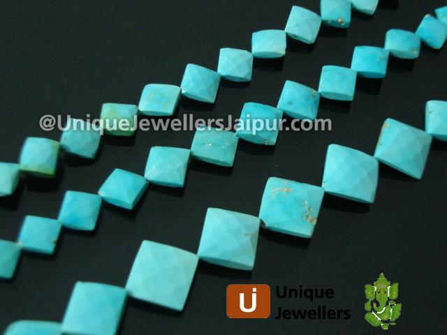 Sleeping Beauty Turquoise Faceted Kite Beads