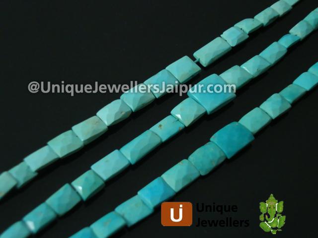 Sleeping Beauty Turquoise Faceted Chicklet Beads