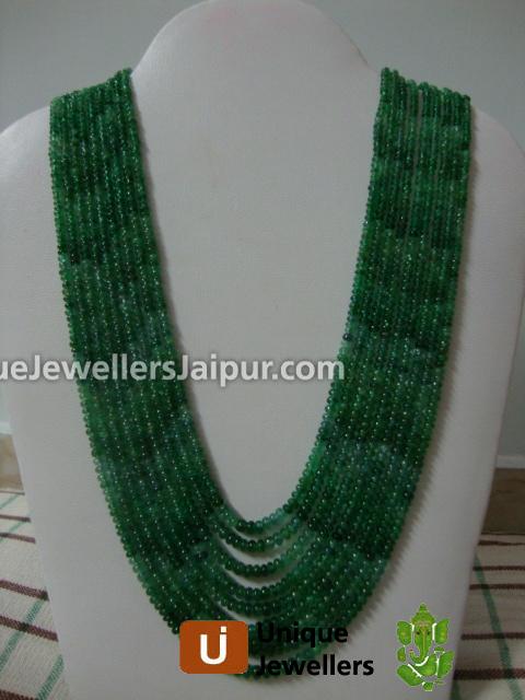 Emerald Shaded Plain Roundelle Beads