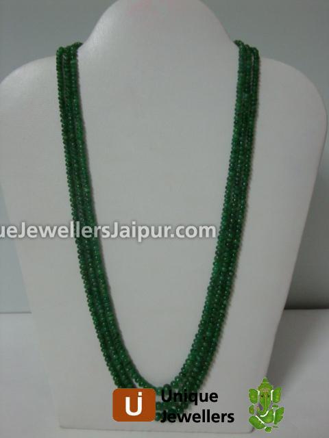 Emerald Plain Roundelle Beads