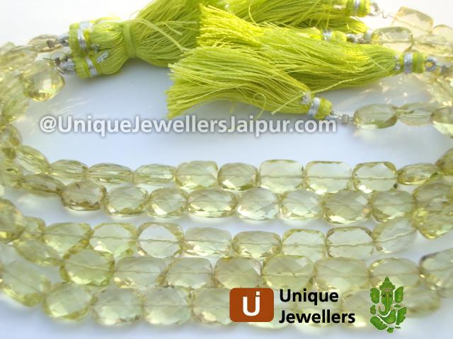 Lemon Quartz Faceted Chicklet Beads