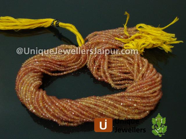 Yellow Sapphire Faceted Roundelle Beads