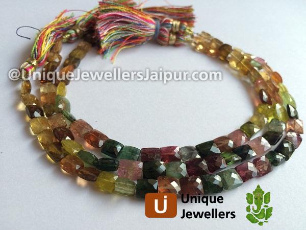 Tourmaline Faceted Chicklet Beads