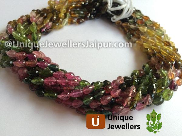 Tourmaline Faceted Drop Beads