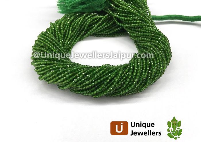 Chrome Diopside Micro Cut Round Beads