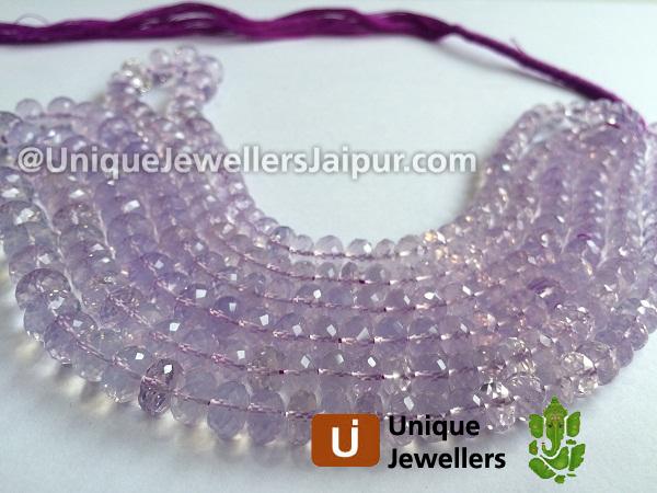 Scorolite Far Faceted Roundelle Beads