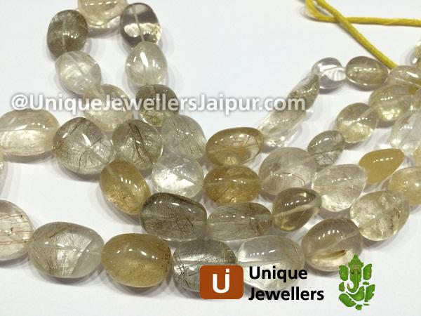 Golden Rutail Far Smooth Nugget Beads