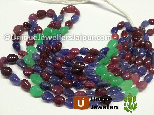 Multi Stone Smooth Nugget Beads