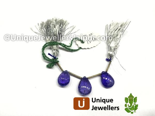 Tanzanite Plain Pear Beads