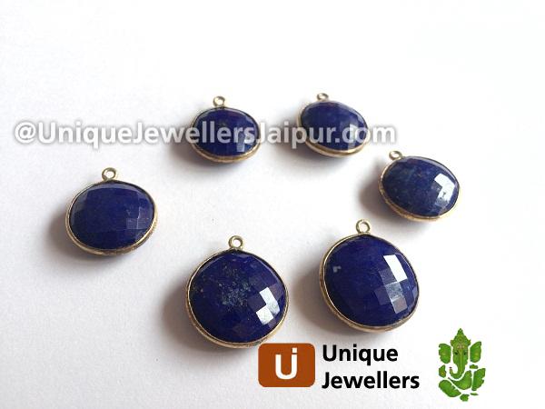 Gold Vermeil Lapis Coin Pendant