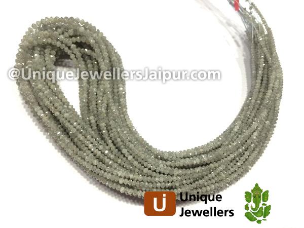 Grey Diamond Faceted Roundelle