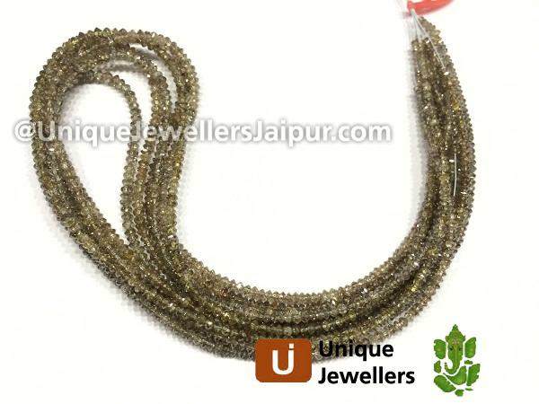 Brown Diamond Faceted Roundelle