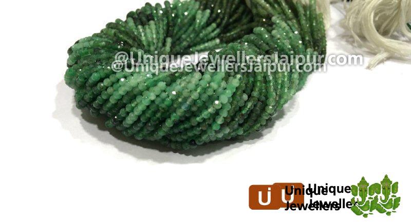 Emerald Shaded Micro Cut Roundelle Beads