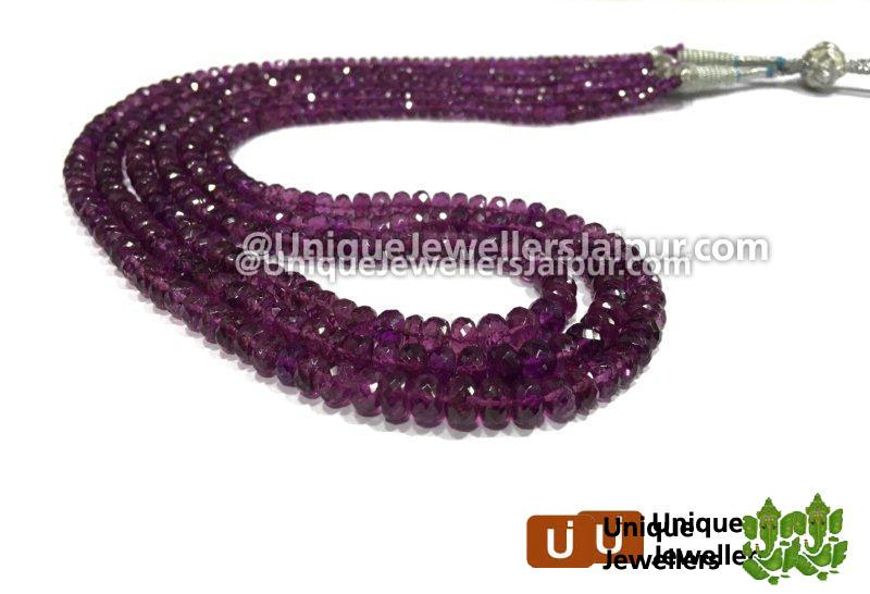 Rhodolite Garnet Faceted Roundelle Beads