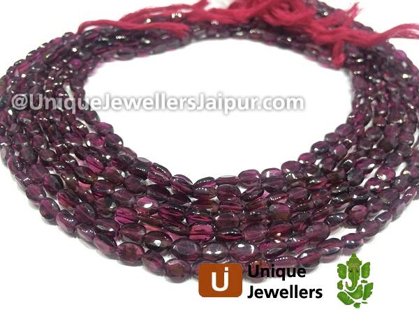 Rhodolite Cut Oval Beads