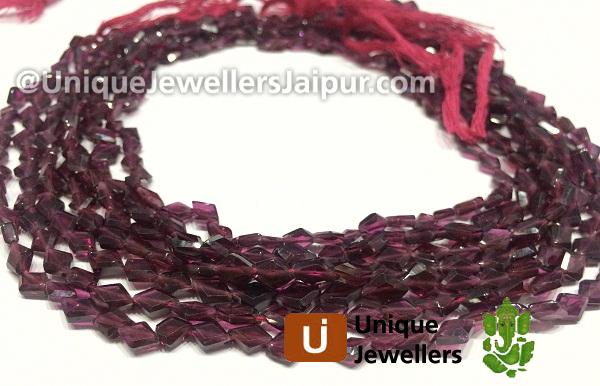 Rhodolite Cut Long Kite Beads