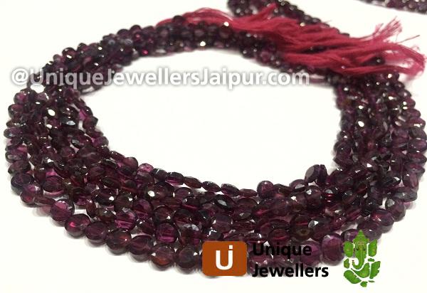 Rhodolite Cut Coin Beads